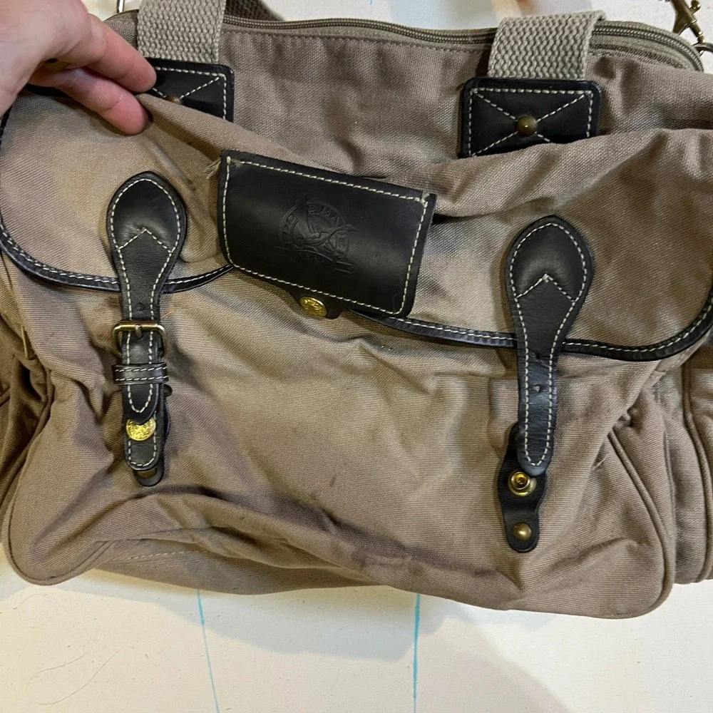 Ford Messenger Bag Canvas Leather Trim Approx 2005 Promotional Item‎ USA Made
